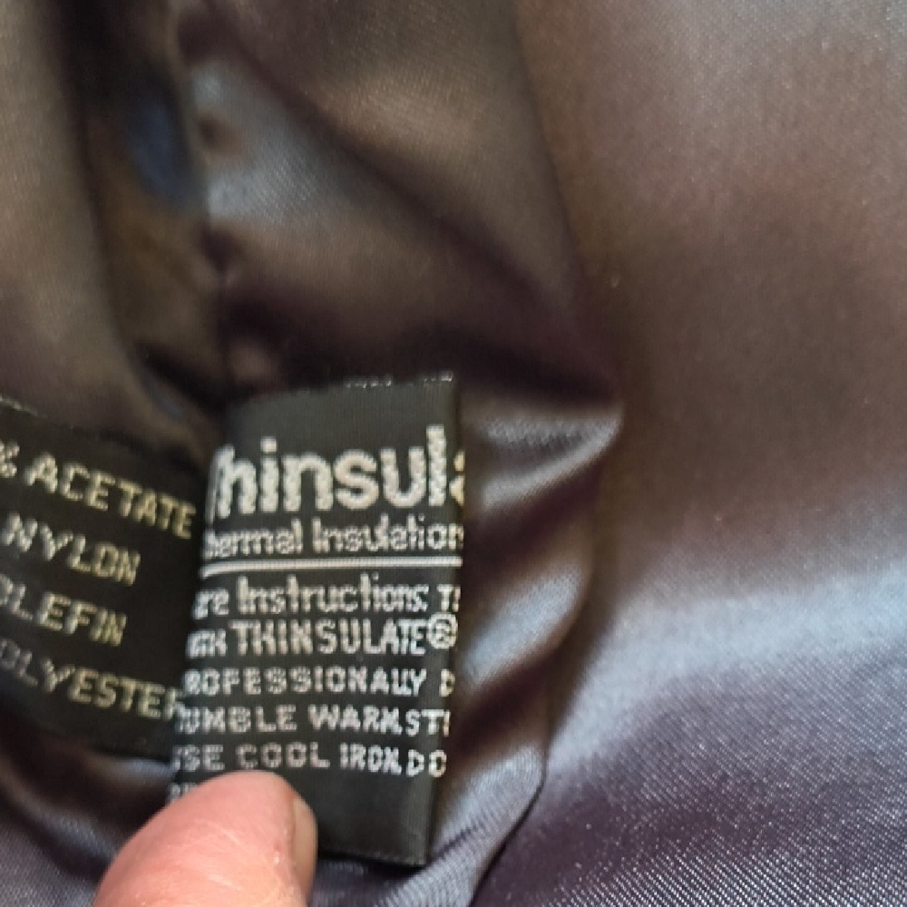 Vintage 90z FOG London Fog bomber with zip out liner, thick leather - Picture 5 of 6